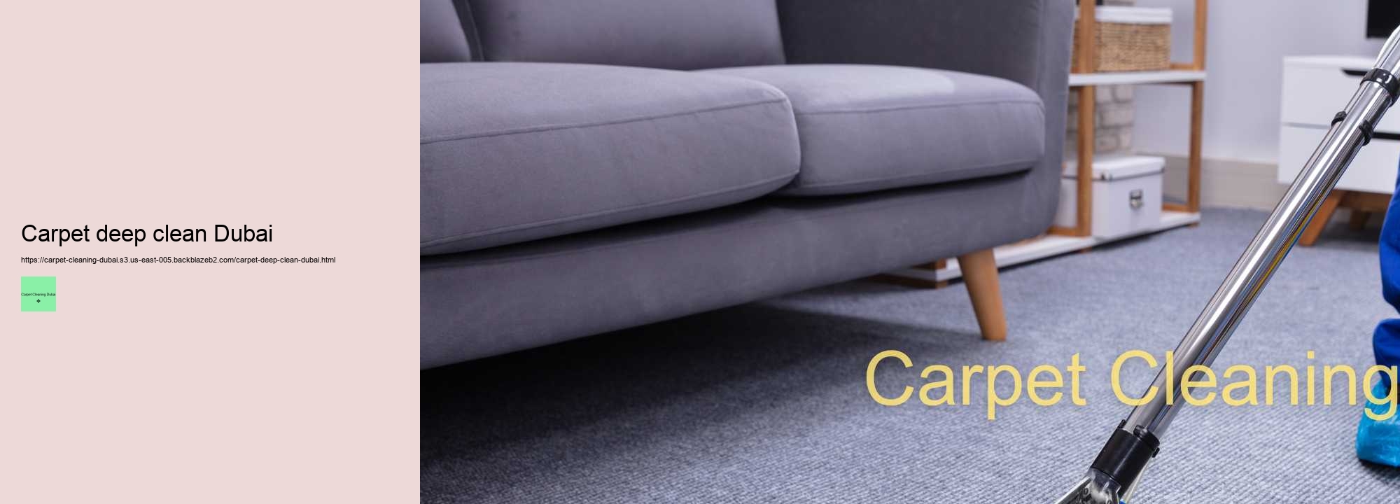 Carpet deep clean Dubai